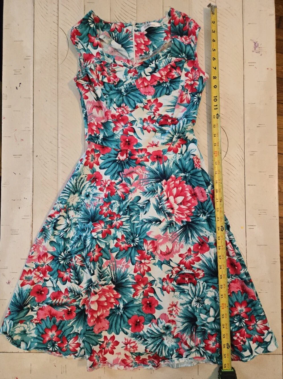 Mixinni Vintage Inspired 50s Floral Fit & Flare Skater Dress Size Small